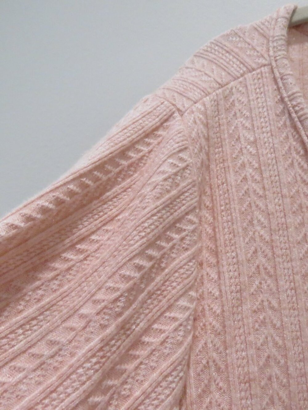 UNIQUE VINTAGE Pointelle Cardigan Top Blush Pink 3X Retro Pinup 1950s Trad Wife - Picture 7 of 13